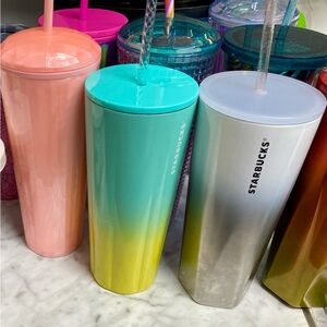 Starbucks Tumbler Drinkware Set (plastic & metal)